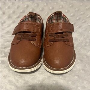 Cat & Jack Brown Kids Dress Shoes with Velcro